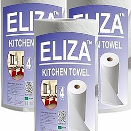 Eliza 4 Ply Kitchen Towel Tissue Paper Roll - Pack of 4 (60 Pulls Per Roll 4ply, 240 Sheets)-picture-31