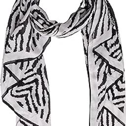 Women's Abstract Zebra Print Cotton Scarf Stoles Shawl Head Scarve-17