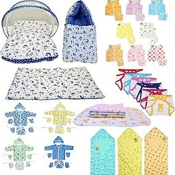 Infantbond 56 in 1 Baby Products All New Born Combo | Gift Set | Baby Essentials | Hospital Kit | Baby Clothes | Maternity Essentials | Infant Essentials | Baby Shower | Complete Daily Items Combo(0-6 Months) (Blue Moon)-72