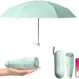 Mini Travel Umbrella with Case - Lightweight Folding Umbrella for Sun & Rain, Compact UV Protection Windproof Umbrella for Women, Men & children, Portable Manual Sunshade Parasol-17