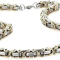 chain for men combo Silver Chain for men gold chain for men stylish chain for boys mens necklace for men Stainless steel chains Locket Pendant anti tarnish necklace black neck accessoriesA491-image-48