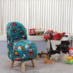 Smartkart Ottoman Kids pouffe Stool for Small Baby Chair Study Stool for Kids Playing Products Little Baby Dining Chair for Feeding Kids Cartoon Bedroom Chair,14x14x26 Inch, Single Chair-image-92