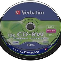 Verbatim 43480 CD-RW 700MB 8X-12X Rewritable Media Disc (Pack of 10 Disc Cake Box)-8