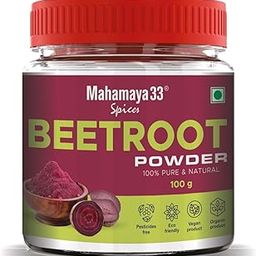 Mahamaya33 Beetroot Powder, 100% Pure & Natural, Organic Vegan Supplement for Smoothies and Cooking-image-70