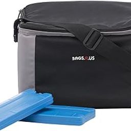 BagsRUs Black Polyester 11 Liter 12 500ml Cans Portable Travel Chiller Cooler Bag with 2 Free ice Packs (CH104FBL)-21