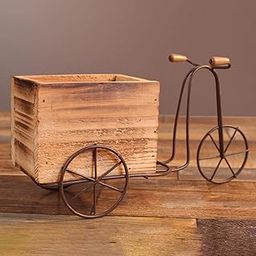 UJEAVETTE Bike Flower Basket European Style for Balcony Home Fence Wood-image-72