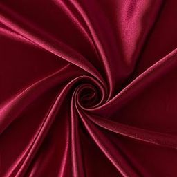 TRUE VALUA Jaipur Sanganeri Silky Satin Fabric Plain Solid Satin Material Silk & Shiny Round Running Fabrics/Salwar Suit (5 Meter, Maroon)-image-12