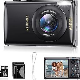 4K Digital Camera for Beginners, Vlogging Camera for Photography and Video 64MP 18X Digital Zoom Compact Point and Shoot Digital Cameras Autofocus for Boys and Girls, Teens, Beginner, 16GB Included-picture-14