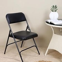 Retro Folding Chair for Home/Study Chair and Restaurant Chair (Metal, Black)-image-40