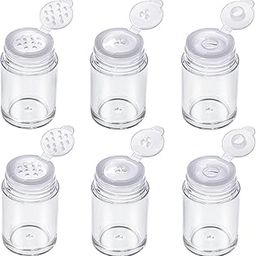 RAYNAG Set of 6 Mini Empty Loose Powder Bottle Travel Cosmetic Glitter Powder Eye Shadow Powder Box with Sifter and Lids-39