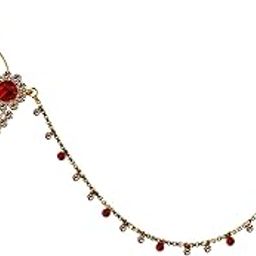 18 K Gold Plated Karwa Chauth Grey Color Alloy Wedding Suhag Nath for Girls & Women-picture-14