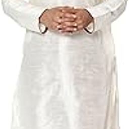 Men's Art Silk Embroidered Kurta Pajama Set Woven Design Festive Party Dress-image-27