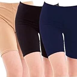 Cotton Plain Cycling Shorts for Women (Pack of 3) (100)-picture-12