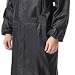 Firmed String Raincoat For Men & Women Waterproof Pvc Pastic Polyester Mix Longcoat With Adjustable Hood And Carrying Pouch |Reusable & Packable|-image-50