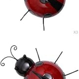 6 Pcs Metal Ladybug Fence Hanger Wall Hanging Outdoor Garden Decor 10cm+16cm-image-9
