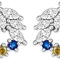 925 Sterling Silver Rainbow Wreath Stud Earrings | Gifts for Girlfriend, Gifts for Women and Girls | With Certificate of Authenticity and 925 Stamp | 6 Month Warranty*-image-58