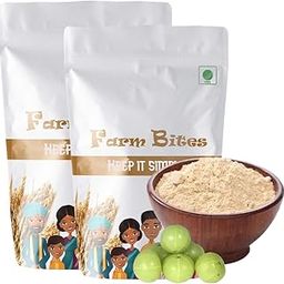 Farm Bites: 100% Natural and Organic Dried Amla Powder| Indian Gooseberry Powder for Hair Growth | Amla Powder | Traditional Ayurvedic | Usirikaya Podi - 50 Grams (Pack of 2)-26