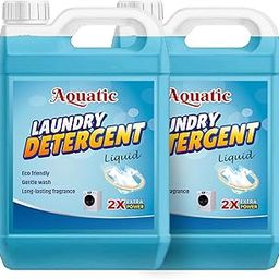 Aquatic Liquid Laundry Detergent, 2X Extra Power, Long-lasting Fragrance, Pack of 2-picture-0