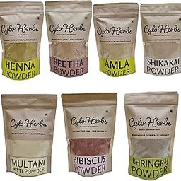 Cyto Herbs Amla, Shikakai, Reetha, Bhringraj, Hibiscus, Henna, and Multani Mitti (500 grams) | 100% Natural and Organic-image-97