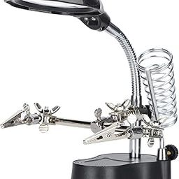 Xolsurg MAGNIFYING GLASS WITH STAND LED AUXILIARY CLAMP SOLDERING STATION FOR CIRCUIT REPAIRING JEWEL CRAFTING-image-58