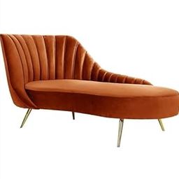 Antiq Furniture Store 2-Seater Settee Sofa Diwan Couch Chaise Lounge for Home and Living Room (Orange)-image-43