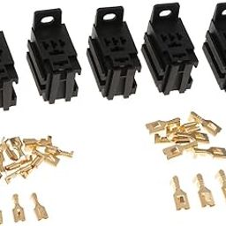 HEAVENGLOW Trade 5 Set 4 Pins Power Relay Socket Connector Terminals for Car Truck Vehicle-picture-20