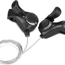 Bicycle Thumb Gear Shifter,3X7 Speed Shift Lever 1pair-0