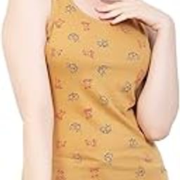 DIAZ Women's Super Combed Cotton Rib Fabric Slim Fit Tank Top-image-59