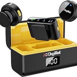 DIGITEK® DWM-116 2-in-1 Wireless Microphone, 2.4GHz, Magnetic Collar Clip, 360° Sound Capture, 40m Range, 6Hr Battery, Type C-to-C & C to LTC, DSLR, iOS & Android Compatible, for Interviews & Vlogging-23
