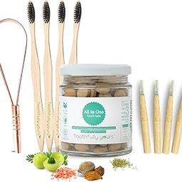 Toothfully Yours Oral Care Kit | Includes 4 Adult Brushes, 1 Tongue Cleaner, 4 Interdental Brushes & Tooth Tabs | Complete Dental Care Set for Fresh Breath & Healthy Teeth-23