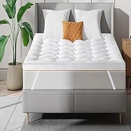 Ultrasleep Mattress Topper for King Size Bed - 78X72 Inch with 2 Inch Padding | Mattress Topper for Back & Neck Pain Relief | Extra Thick, Soft Bed Topper with Microfiber & 4D Spiral Fiber Filling-11
