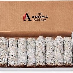 The Aroma Factory Natural White Sage Dry Leaves Smudging Sticks, 8 Bundles (6 Inch x 30g Each) Removes Negativity, Aura Cleansing, 1 Box-image-18