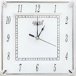 Ajanta 421 - Square Plastic Analog Wall Clock (19 Cm X 19 Cm X 3.5 Cm, White)-image-51