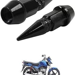 LOVMOTO Universal Spiked Valve Caps,Aluminum Alloy Dustproof and Waterproof Tire Valve Stem Caps, Suitable for Cars, Trucks and Motorcycles (2PCS Black) Comfortable with Sta-llio-image-109