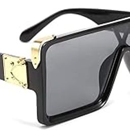 Retro Square Oversized Sunglasses for Men and Women-image-22