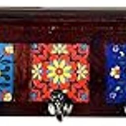 Apka Mart The Online Shop Wooden Shelf with Key Hooks Wall Hanging | Floating Shelf with Key Holder Stand - for Home, Entrance, Office Decor & Gifts - 15 Inch (5 Hooks)-image-93