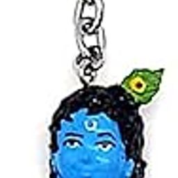 Fine Blessings PVC Krishna Keychain For Men Women Girls Boys Bike Scooty Car accessories Home Stylish Key Organizer Holder Lightweight Heavy Duty Keyring Best Birthday Gift-0