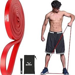 SLOVIC Resistance Bands for Men and Women(7-15Kg) | Resistance Band Set & Exercise Bands for Workout | Resistance Band for Pull Up | Gym Equipment for Home Workout| Natural and Unbreakable Rubber-17