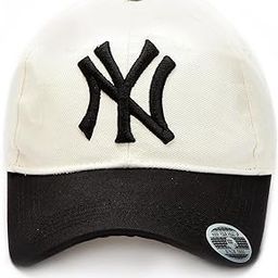 NY Baseball Cap, Classic White and Black, Adjustable Fit-image-63
