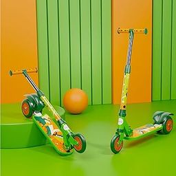 Lifelong Kick Scooter Adjustable Height, Foldable Design, with Side Stand, Skate Scooter for Kids, 6month Manufacturers Warranty, 50Kg Weight Capacity, (Green & Orange)-image-79