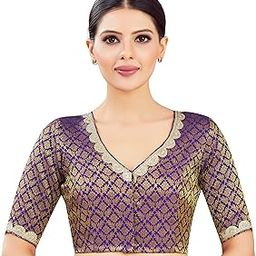 Women's Brocade Half Sleeve Blouse-image-47