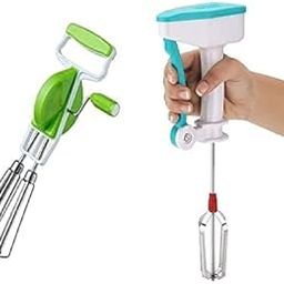 Stainless Steel Hand Blender/Beater Kitchen Use Accessories For Home And Hotel Use Multicolor Set Of 2 Pieces-image-56