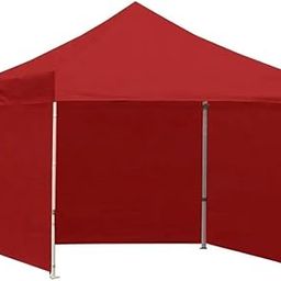 THE SUMMER 10x10 ft Pop Up Gazebo Tent with 3 Side Cover, Canopy Tent for Outdoor Garden,Event, Picnic, Lawn, Terrace & Promotional (Red)-image-44