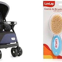Luvlap Galaxy Stroller/Pram, Extra Large Seating Space, Easy Fold, & LuvLap Baby Comb with Rounded Tip & Baby Hair Brush with Natural Bristles-image-43
