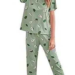 Women's Top & Pyjama Printed Night Suit Set of Premium Blend Cotton Nighty Ladies Nightdress Nighty for Womens-image-87