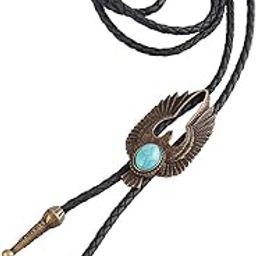 Vintage Alloy Eagle Shape Western Cowboy Bolo Tie Necktie Bronze | Fashion Jewelry | Necklaces Pendants-picture-47