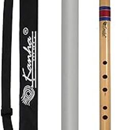 Kanha Flutes G Scale Sharp Base Assam Bamboo Flute Musical Instrument Size 24 Inch Bansuri Right Handed with Flute Cover-image-9