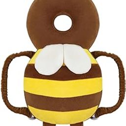 Bembika Baby Fall Back Head Protector -Toddler Baby Head Safety Laybag with Adjustable Straps Head Safety Pad Cushion and Baby Head Protector Backpack for Independent Crawling Walking- Brown Bee-image-12