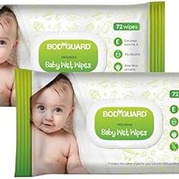 Bodyguard Aloe Vera Based Natural Wet Wipes For Babies With Goodness Of Vitamin E | Moisturizing Baby Wet Wipes For Baby's Skin | Antibacterial Baby Wipes Combo | 144 Wipes | Combo of 2 x 72 Pieces-28