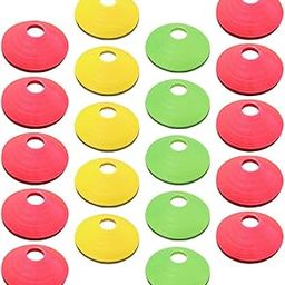 Operitacx 20pcs Soccer Training Disc Cones Pe Sports Markers for Football Basketball and Agility Drills Bright Color for Enhanced Visibility Easy Stackable Storage-image-60